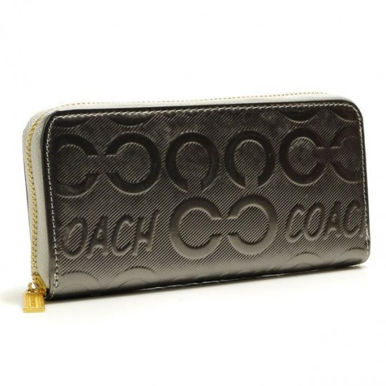 Coach Logo Large Silver Wallets BCS